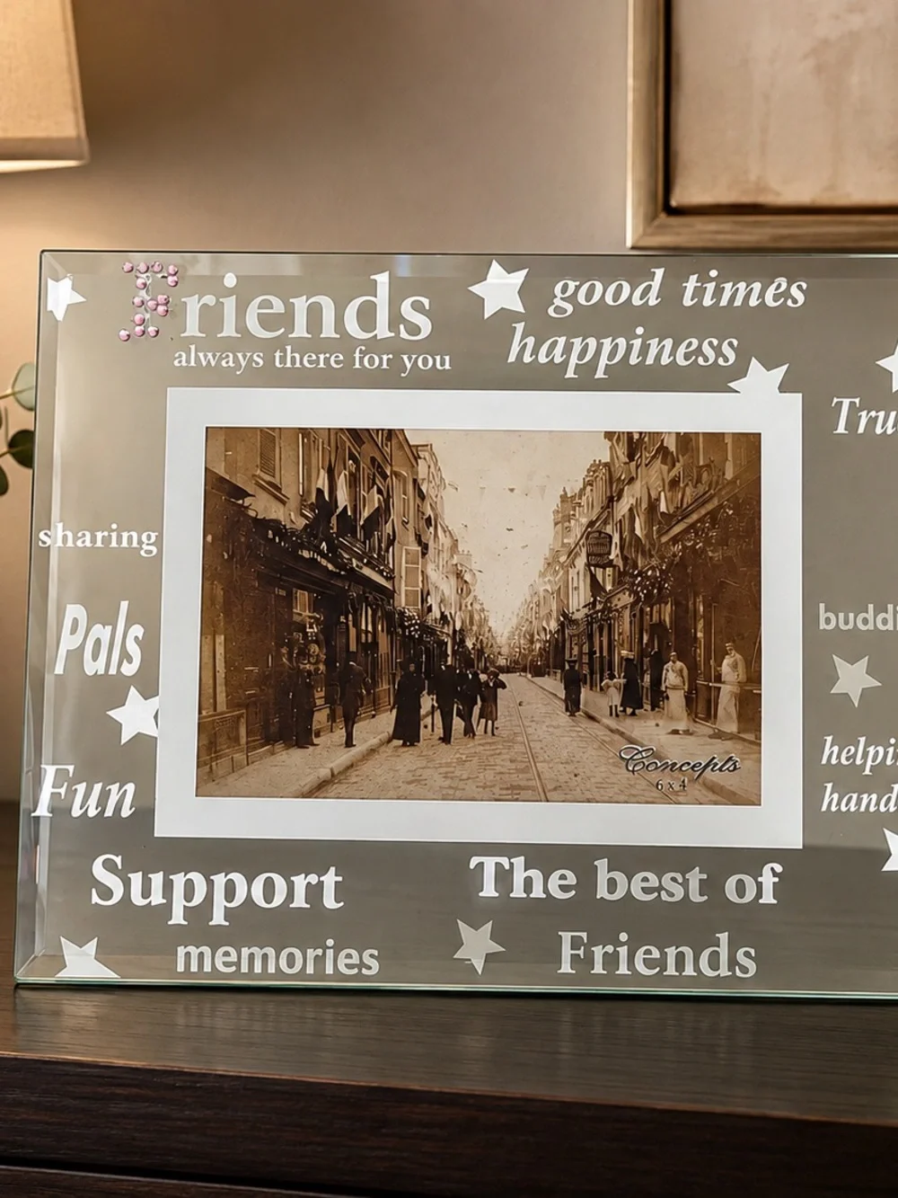 Friends Glass Picture Frame - White Lettering